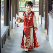 超仙儿童加厚加绒过年拜年服套装 中国风古装 新款 汉服女童2026冬季