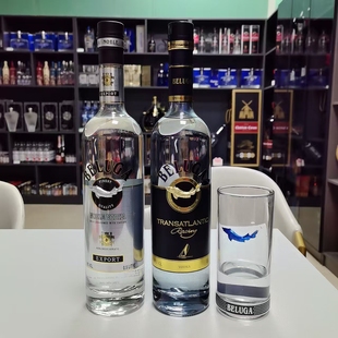 俄罗斯代购进口伏特加40度俄罗斯金银鲟鱼700ml高档礼盒洋酒白酒