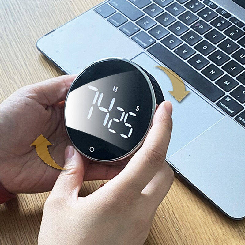 韩龙（HANLONG）日本静音电子计时器定时器提醒学生厨房闹钟秒表