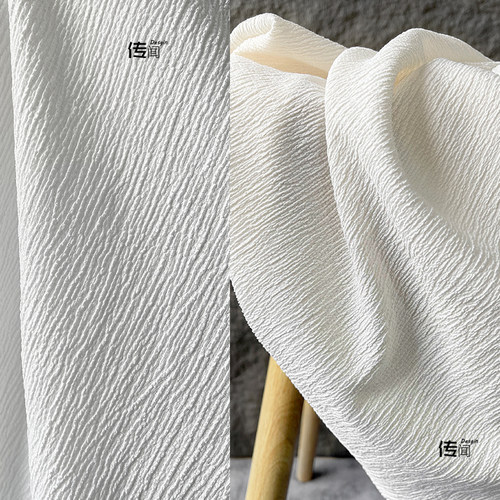 提花暗纹布料褶皱服装弹力面料