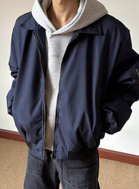 布老哥Blog显白藏青色飞行夹克