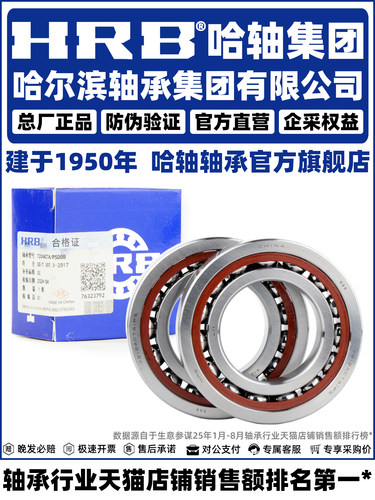 HRB 哈尔滨轴承7200 7201 7202 7203 7204 7205 AC/P4 DB DF DT