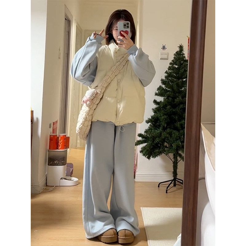 立领马甲坎肩外套女冬季新款学生小个子加厚保暖洋气背心棉服宽松