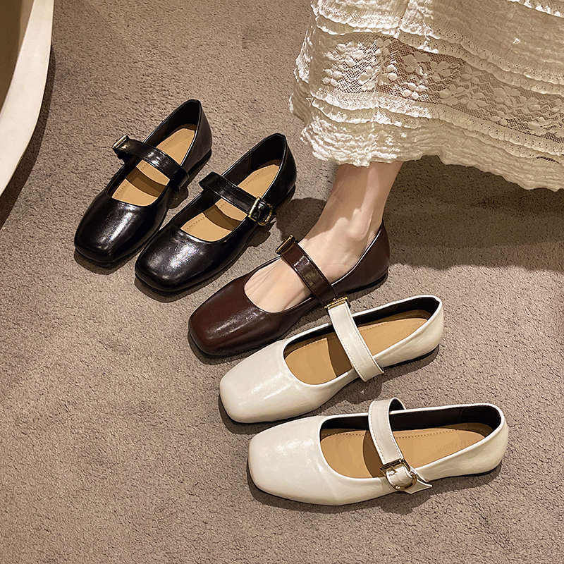 32码31小码女鞋3334一脚蹬豆豆鞋配裙子气质秋季单鞋女2025新款