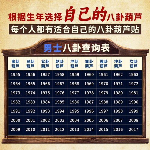 道家八卦葫芦贴纸平安五行缺金补水土木火乾坎坤卦金属手机贴批发