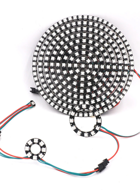 LED241位WS2812b内置全程5050RGB驱动圆形可编程开发板5V灯环光圈