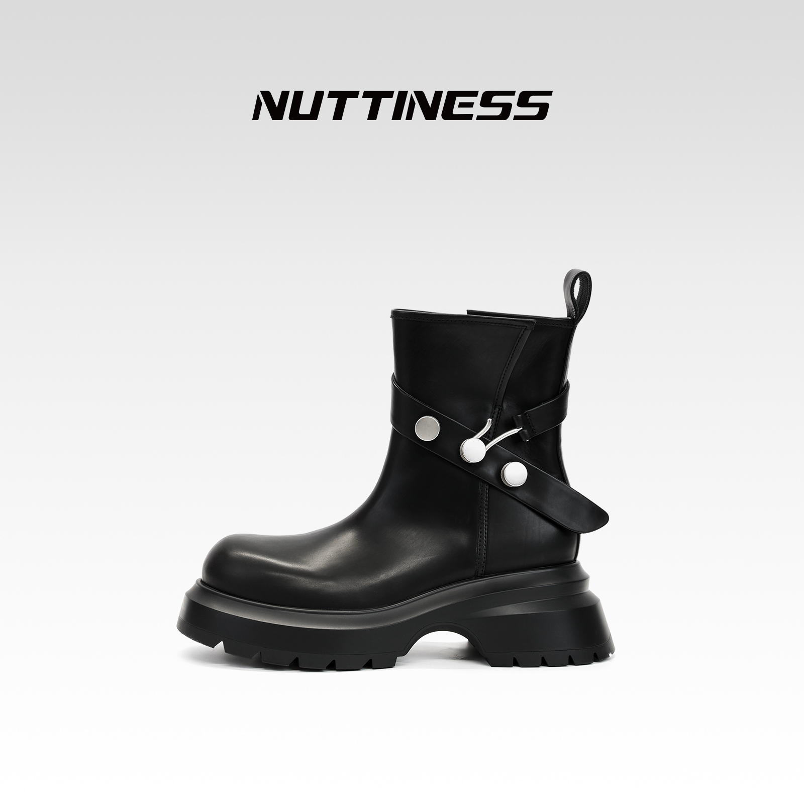 NUTTINESS新款真皮厚底时装短靴