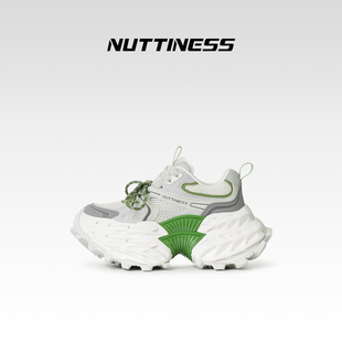 NUTTINESS2026春新款老爹鞋厚底增高网面透气百搭运动重工休闲鞋
