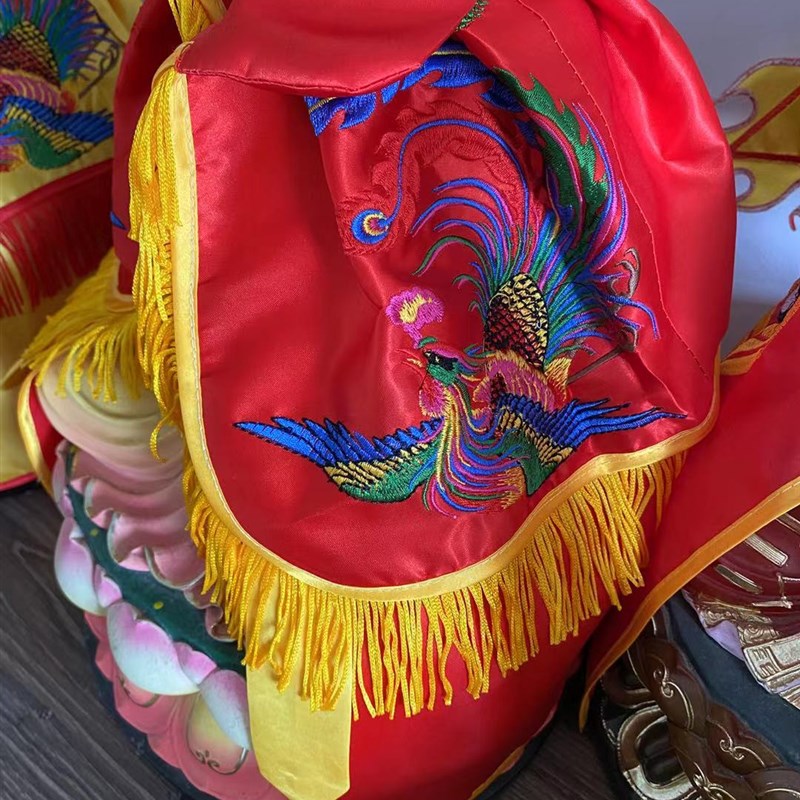 速发佛像衣服凤凰披肩观音菩萨王母娘娘黑老太神像披风凤袍刺绣小