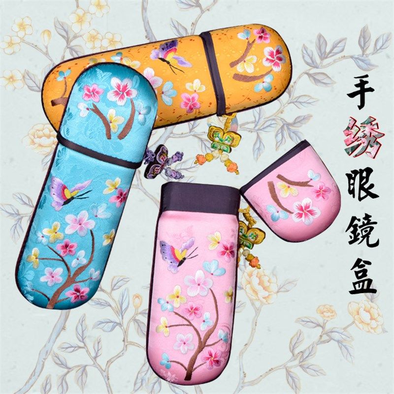 速发戏龙正装 盒纳装饰收精品出国送礼刺绣中国古风摄影 手绣盒