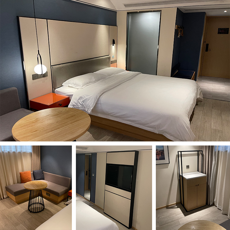 速发改店造馆油漆床靠婚房酒宾精品客房公寓民宿全套标间套房家具