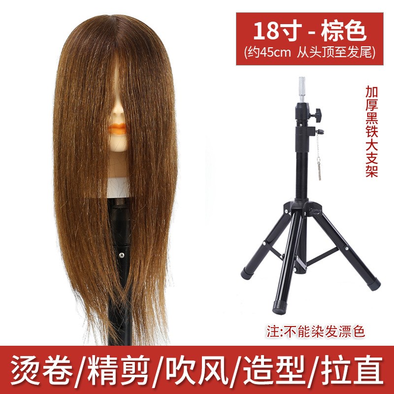 速发头模美发理发店学徒练习剪发假人头模型真发可吹烫模特头
