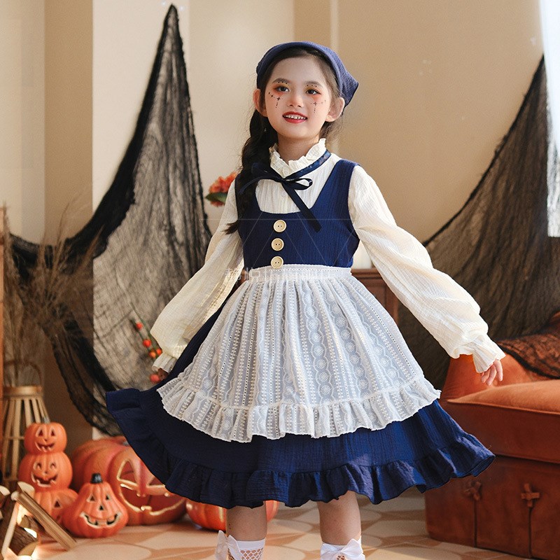 速发圣节儿童服卖火柴的小孩服装成人演出服童套装服饰