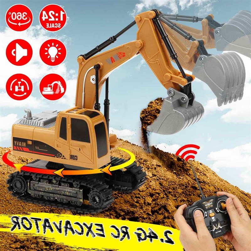 速发1:24 5 Chaels RC Excav oC Tru 2.4G Reomte CRtr 6