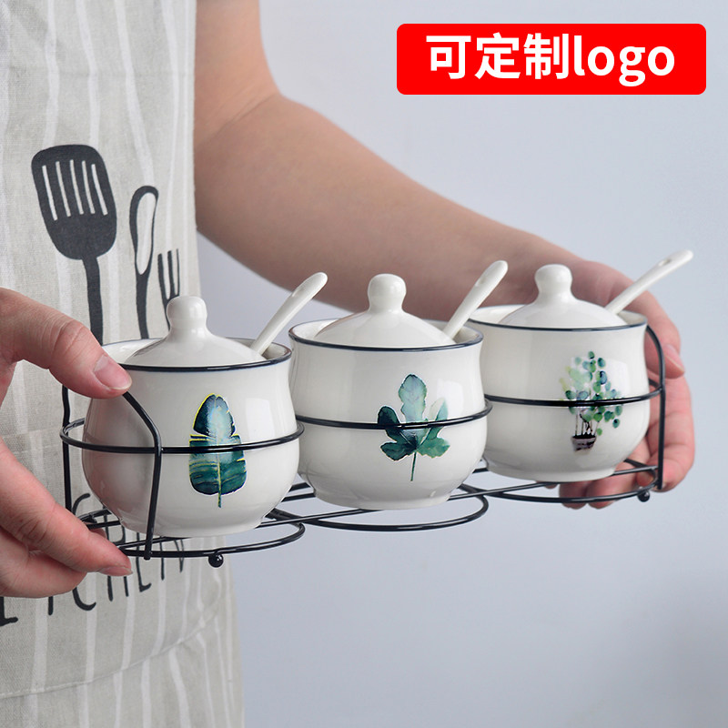 速发l精go陶瓷调味罐套装厨房用品佐料瓶家用盐瓶o组合装调味味罐