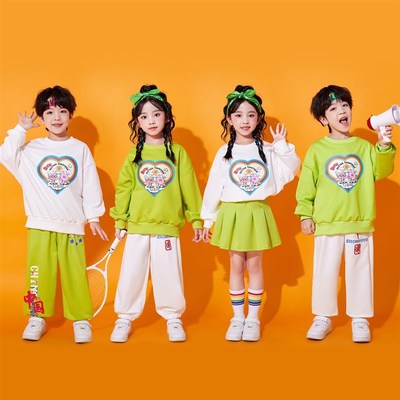 速发少儿啦啦队演出服中国风班服套装小学生运动会入场开幕式服装