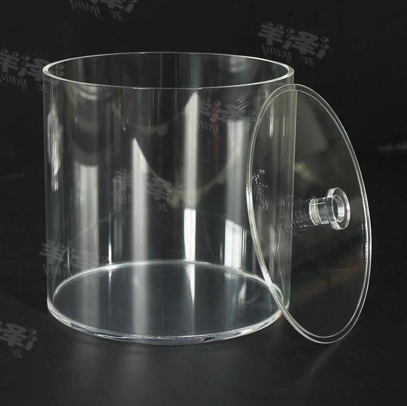速发亚克力管有机玻璃棒透圆明柱形容器罩子方形盒子带盖圆桶法兰