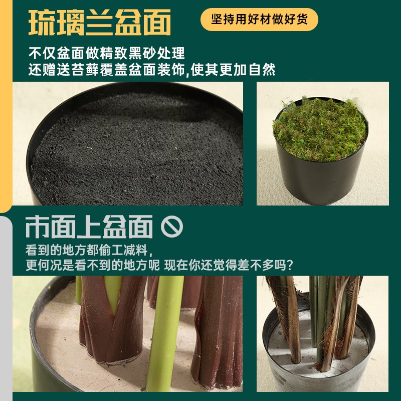 速发蓝花楹绿植高品质室内客厅沙发边装饰办公室大型落地摆件假树