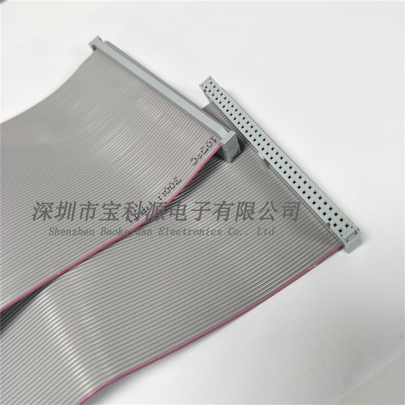 速发40pi 线材测试机配件转接线40P牛角转接头 I灰色排线 2.54间