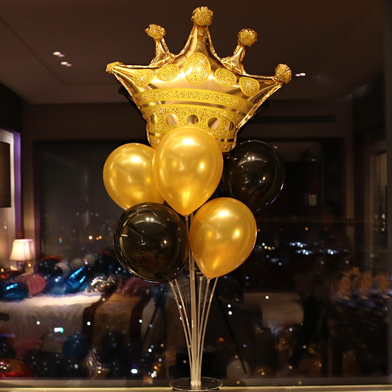 速发金装黑金日光乳胶气球桌飘生日属饰场景布置开业活动节珠汽球