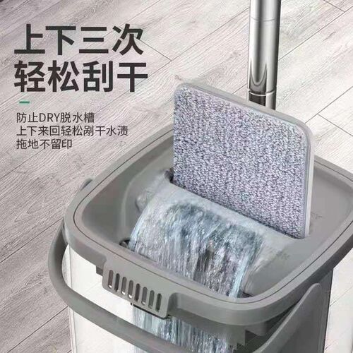 速发刮刮乐懒人拖把免新拖洗把 带桶拖把平板拖把手款刮刮乐拖把
