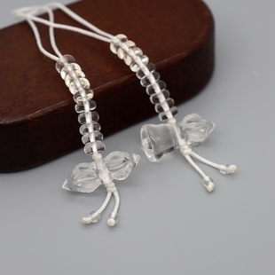 天然白水晶计数器金刚杵铃铛藏式佛珠计数器法器配件手拨记子挂件