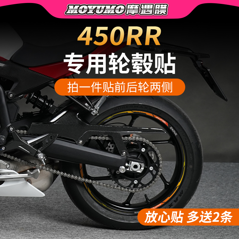 适用25款凯越450RR曼岛轮毂贴