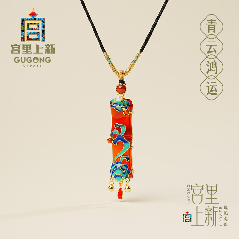 宫里上新天然红玛瑙竹节项链