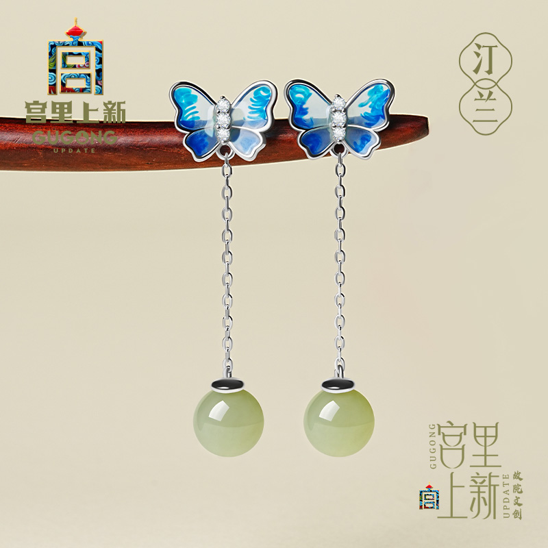 宫里上新天然和田玉耳钉