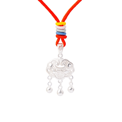 宫里上新宫廷古法足银五福平安锁