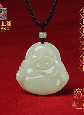 宫里上新玉佛吊坠女款和田玉佛公弥勒佛项链佛吊坠毛衣链生日礼物
