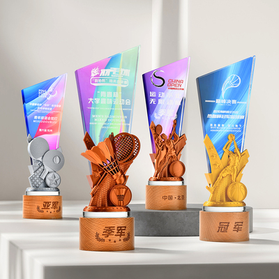创意3D打印运动体育系列水晶奖杯