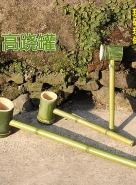 新鲜竹子竹筒制品舀水器打水器勺子长柄竹制品现砍现发纯天然水勺