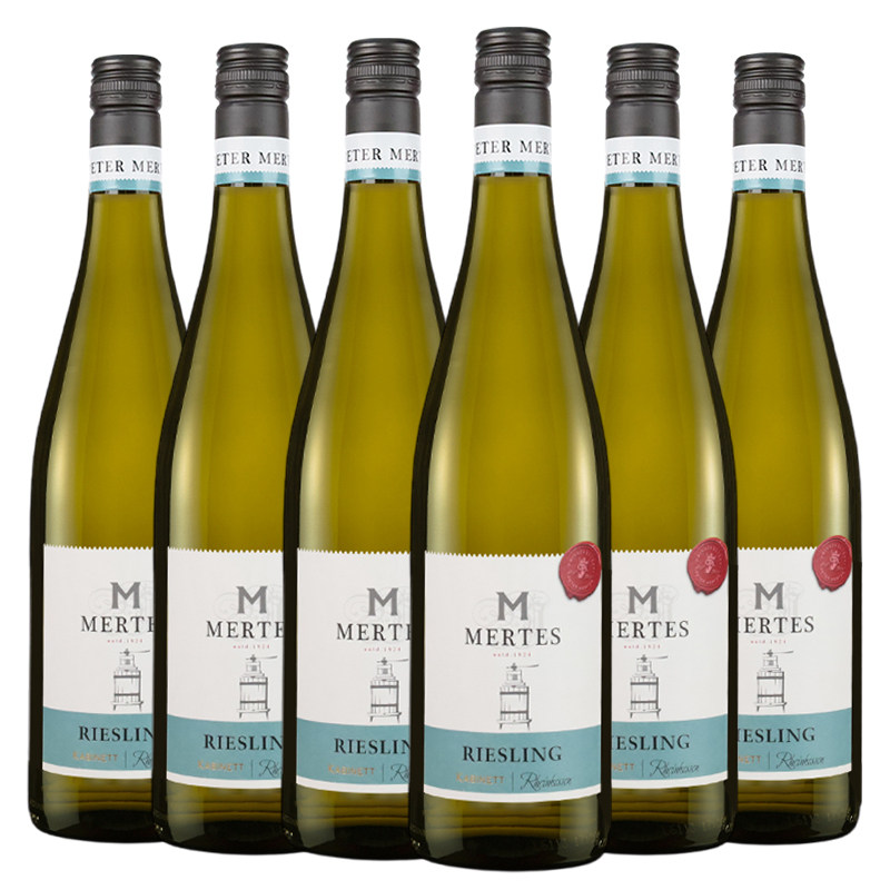 彼得美德德国原瓶进口雷司令珍藏半干白葡萄酒750ml*6整箱正品