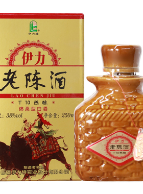 新疆伊力特T10陈酿老陈酒绵柔型白酒38度250ml半斤装小瓶酒正品