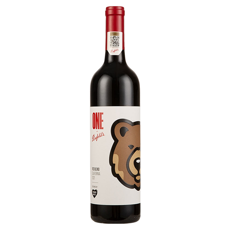 奔富一号红酒联名系列美国加州棕熊原瓶进口干红葡萄酒750ml单瓶
