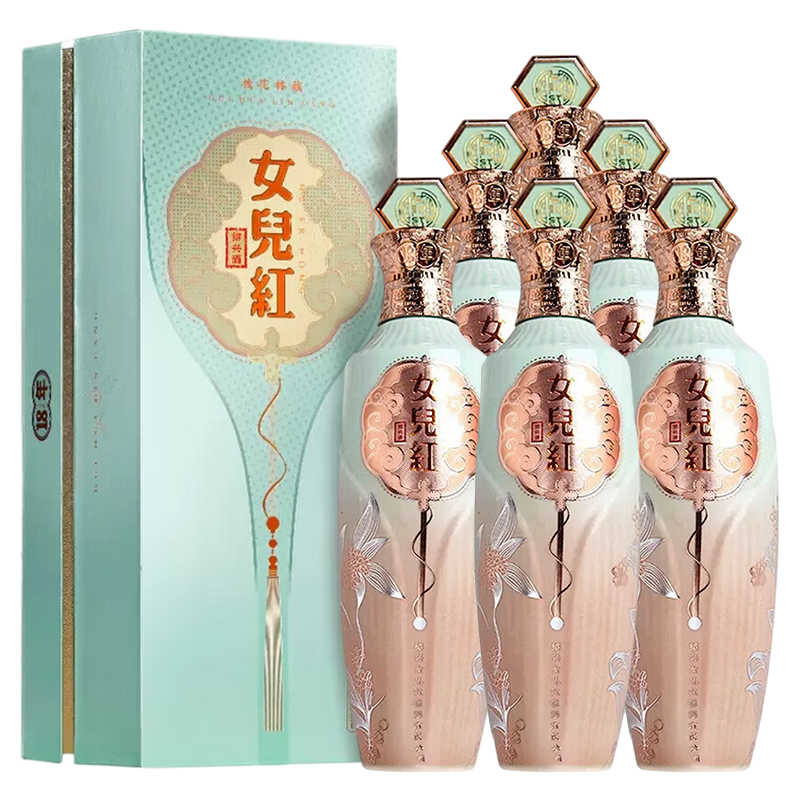 女儿红桂花林藏典雅18年传统半干型绍兴黄酒500ml*6整箱礼盒装