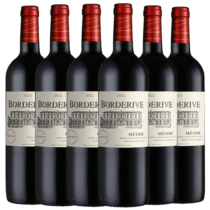 法国原瓶进口波源梅多克AOC级干红葡萄酒红酒750ml*6瓶整箱正品