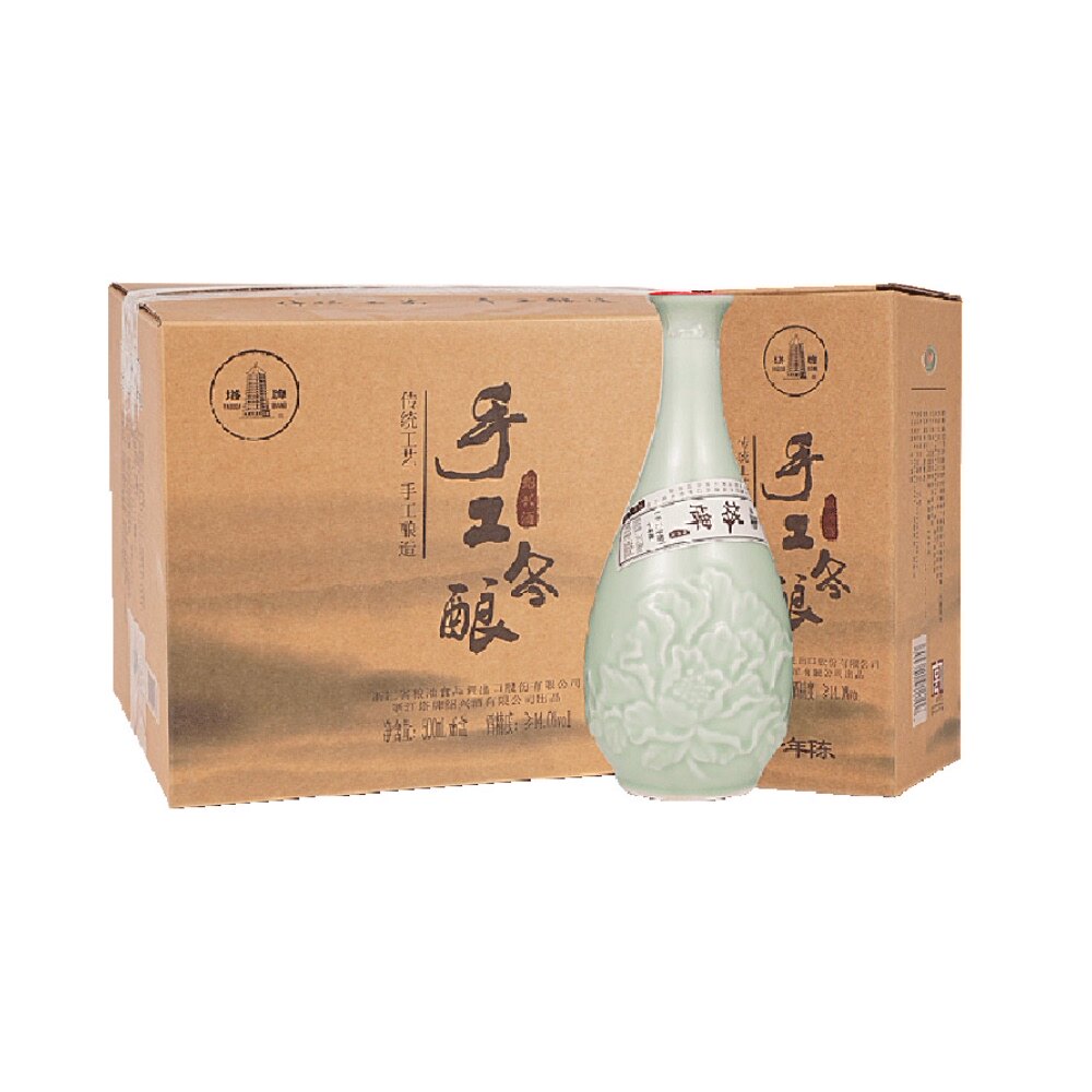 绍兴塔牌十年陈手工冬酿花雕酒500ml*6整箱礼盒装糯米酒黄酒自饮