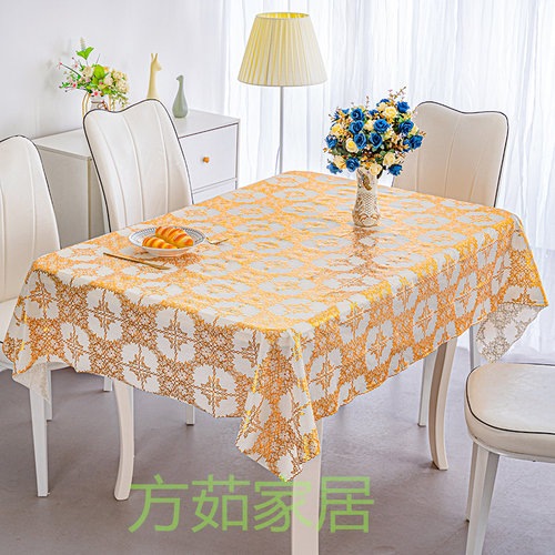 烫金桌布防烫防水高档家用金色台布茶几布西餐桌布客厅桌长方桌布