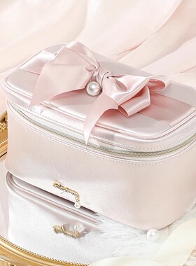 叶柯同款日本Raiponce化妆包女粉色少女心大容量便携多功能收纳包