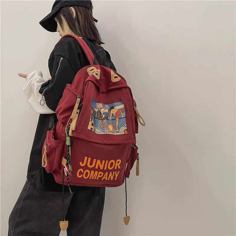 法国Fad Karan书包女大学生简约初高中生潮牌时尚大容量男双肩包