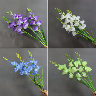 剑兰花仿真花装饰摆件花卉高档假花高级感婚礼落地大花瓶插花婚庆