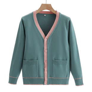 冬季加绒加厚护士毛衣女外套开衫不起球医护藏蓝医生护士值班外穿