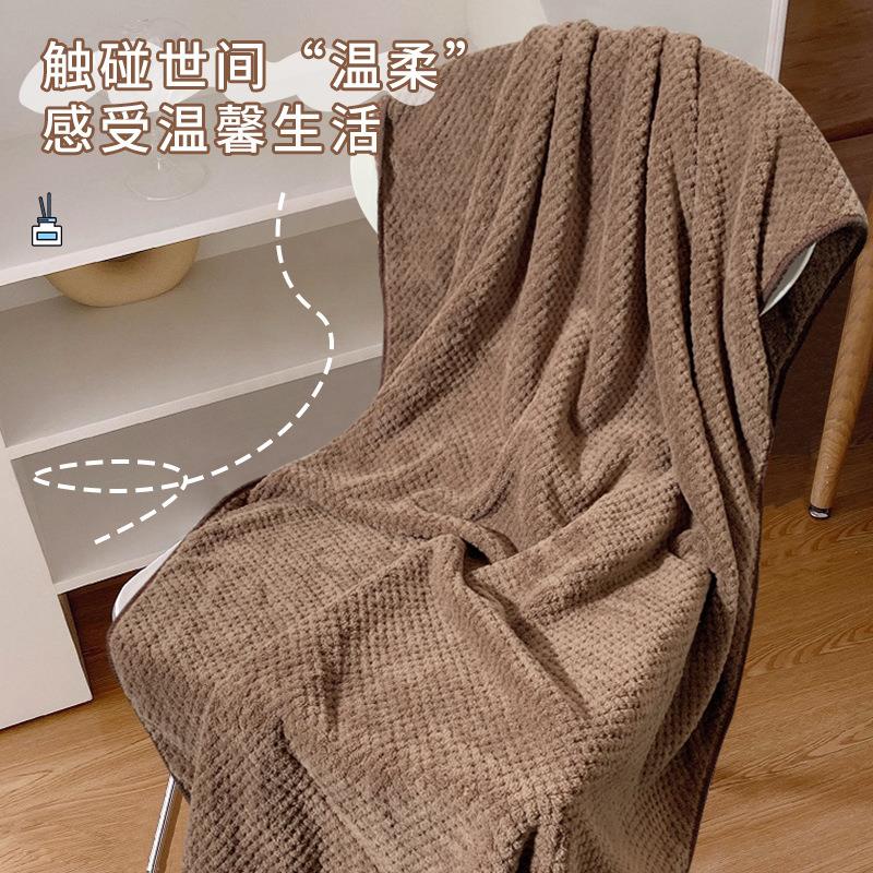菠萝格大浴巾珊瑚绒成人日式男女情侣柔软吸水纱布家用速干洗澡