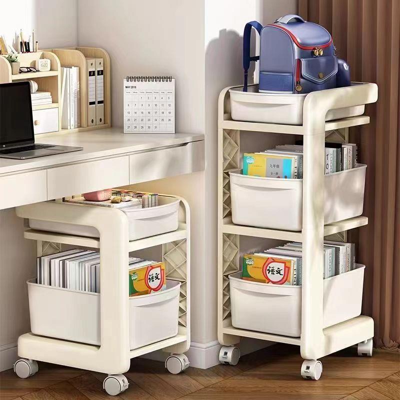书包置物架移动小推车带轮小学生书架书房置物架桌下收纳架整理架