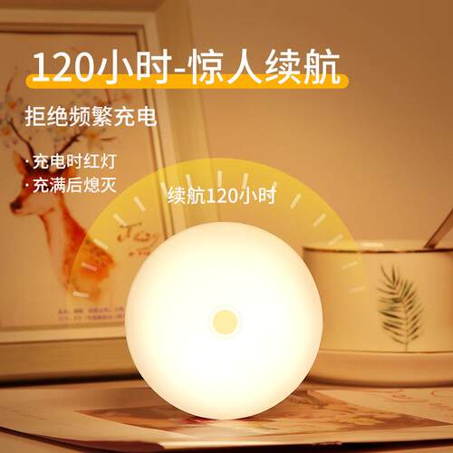 创意台灯充电式led触摸遥控磁吸氛围宿舍橱柜衣柜床头照明小夜灯