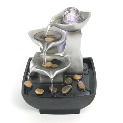 水晶球摆件带水流石来运转珠风水轮流水球循环办公室桌面装饰