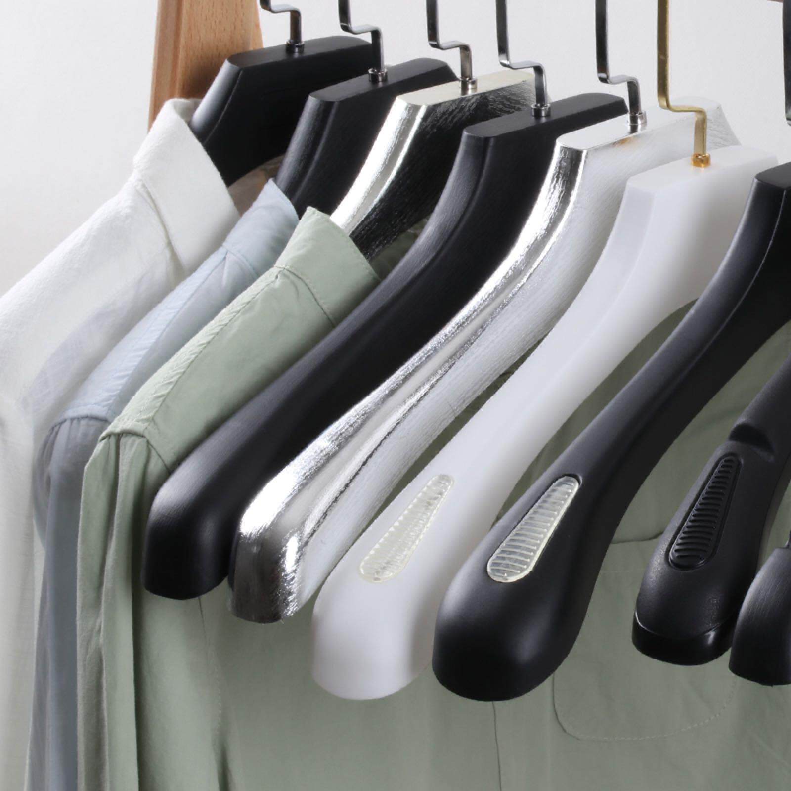 61K3服装店塑料衣架加厚手感漆西装大衣磨砂无痕裤夹挂晾衣架子