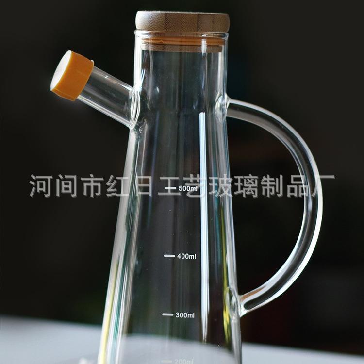 生产高硼硅耐热玻璃油壶厨房带刻度调味瓶酱油瓶醋瓶防漏控油瓶